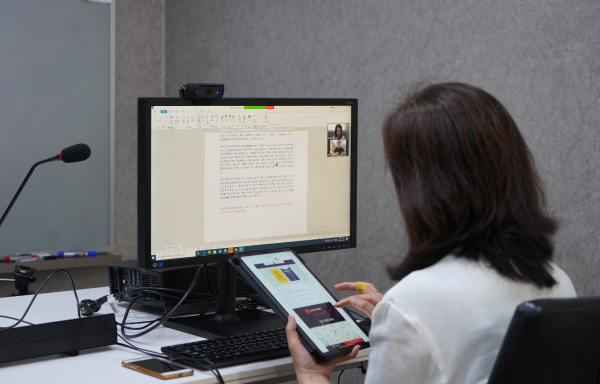 지방 간호학과 학생들이 온라인으로 보라매병원 면접 컨설팅을 받는 모습